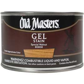 Old Masters 80808 Gel Stain, Special Walnut, Liquid, 1 pt, Can