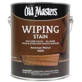 Old Masters 13001 Wiping Stain, American Walnut, Liquid, 1 gal, Can