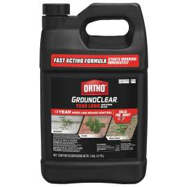 Ortho GroundClear Year Long 0433710 Concentrate Vegetation Killer, Liquid, Clear Light Green, 2 gal Bottle