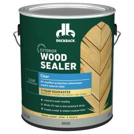 Duckback DBWB80000-16 Wood Stain, Transparent, Clear, Liquid, 1 gal