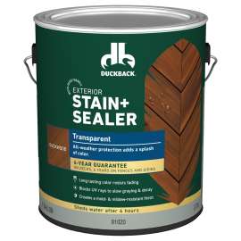 Duckback DBWB81020-16 Wood Stain, Transparent, Duckwood, Liquid, 1 gal
