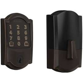 Schlage BE489WBV CAM 716 Deadbolt, 1, AAA Grade, Keyed Key, Aged Bronze, 2-3/8, 2-3/4 in Backset, C Keyway