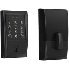 Schlage BE489WBV CEN 622 Deadbolt, 1, AAA Grade, Keyed Key, Matte Black, 2-3/8, 2-3/4 in Backset, C Keyway