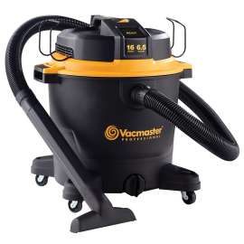 Vacmaster Professional Beast VJH1612PF 0201 Wet and Dry Vacuum, 16 gal Vacuum, 120 V, Black/Yellow Housing