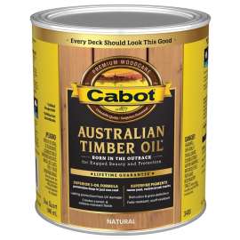 Cabot 3400 Series 140.0003400.005 Australian Timber Oil, Natural, Liquid, 1 qt