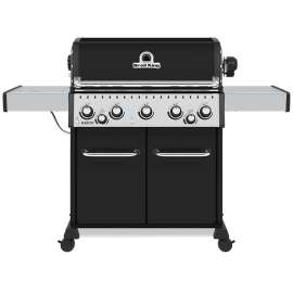 Broil King Baron 590 PRO 876247 Gas Grill, 45,000 Btu/hr, Natural Gas, 5-Burner, Side Shelf Included: Yes