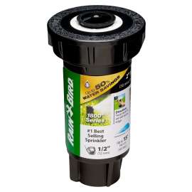 Rain Bird 1800 1802HV15PR Pressure Regulated Pop-Up Sprinkler, 1/2 in Connection, FNPT, 2 in H Pop-Up, 15 ft