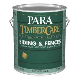 PARA Timbercare 2101 Wood Stain, Medium Satin, White, Liquid, 1 gal