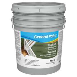 General Paint Woodcraft GE0072010-20 Siding and Fence Stain, Flat, Satin, Liquid, 5 gal, Pail