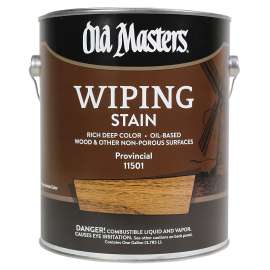 Old Masters 11501 Wiping Stain, Provincial, Liquid, 1 gal, Can