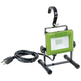 PowerSmith PWL110S Work Light with Stand, 120 VAC, 10 W, 1-Lamp, LED Lamp, 1080 Lumens Lumens, 5000 K Color Temp