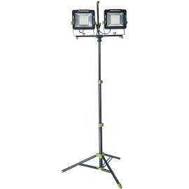 PowerSmith PWL2200TS Portable Dual Head Work Light with Tripod, 120 V, 200 W, LED Lamp, 5000 K Color Temp