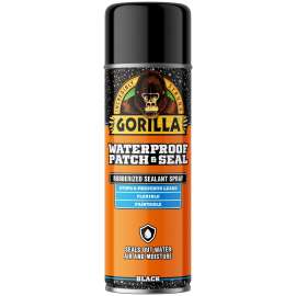 Gorilla 104052 Patch and Seal Coating, Water-Proof, Black, 16 oz, Aerosol Can