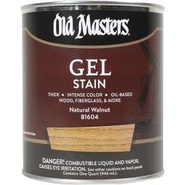 Old Masters 81604 Gel Stain, Natural Walnut, Liquid, 1 qt, Can