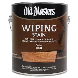 Old Masters 11901 Wiping Stain, Cedar, Liquid, 1 gal, Can