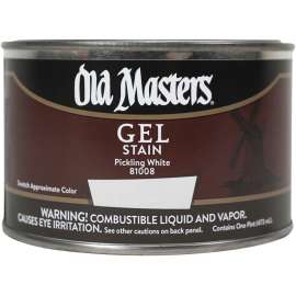 Old Masters 81008 Gel Stain, Pickling White, Liquid, 1 pt, Can