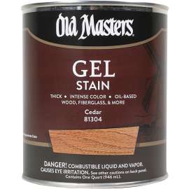 Old Masters 81304 Gel Stain, Cedar, Liquid, 1 qt, Can