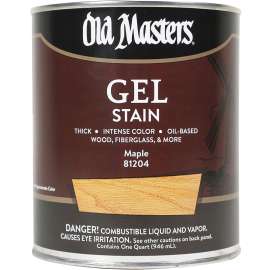 Old Masters 81204 Gel Stain, Maple, Liquid, 1 qt, Can