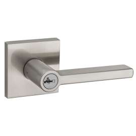 Kwikset 156HFL SQT-15 Keyed Entry Lever, Keyed Key, 2 Grade, Metal, Satin Nickel