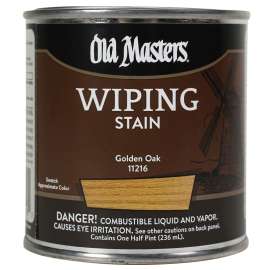 Old Masters 11216 Wiping Stain, Golden Oak, Liquid, 0.5 pt, Can