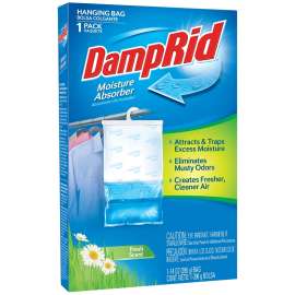 DampRid FG80 Hanging Moisture Absorber, 14 oz Pouch