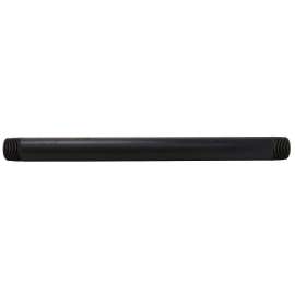 GENOVA 384120D Pipe Nipple, 3/4 in MIP x MIP, 12 in L, Gray