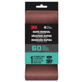 3M 27384 Sanding Belt, 4 in W, 36 in L, 60 Grit, Aluminum Oxide Abrasive