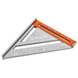 Crescent Lufkin EX6 Series LSSP6-7 2-in-1 Extendable Layout Tool, 1/8 in Graduation, Aluminum, 6-1/2 in L, 7-1/4 in W