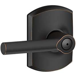 Schlage F Series F40V BRW 716 Door Lever, Zinc, Aged Bronze