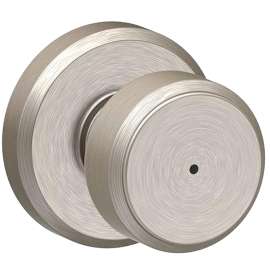 Schlage F Series F40VBWE619 Door Knob, Zinc, Satin Nickel