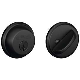 Schlage B Series B60NV622 Deadbolt, Grade 1 Grade, Alike Key, Matte Black, 2-3/8, 2-3/4 in Backset, C Keyway