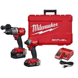 Milwaukee M18 FUEL 2997-22CXC Combination Kit, Battery Included, 18 V, 2-Tool, REDLITHIUM XC5.0 Battery