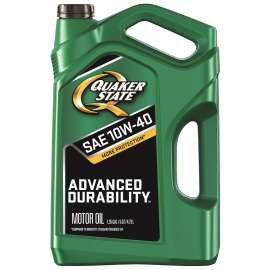 Quaker State Advanced Durability 550044961 Conventional Motor Oil, 10W-40, 5 qt Bottle