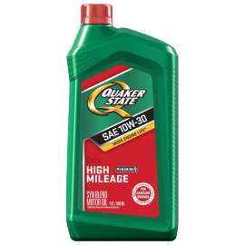 Quaker State 550043280 High-Mileage Motor Oil, 10W-30, 1 qt Bottle