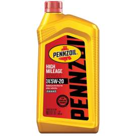 Pennzoil 550022818 High-Mileage Motor Oil, 5W-20, 1 qt Bottle