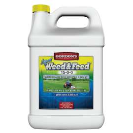 Gordon's 7311072 Weed and Feed Fertilizer, 1 gal, Liquid, 15-0-0 N-P-K Ratio