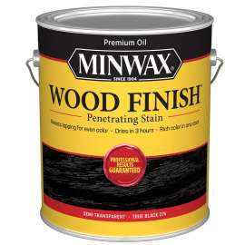 Minwax 711510000 Interior Wood Stain, True Black, Liquid, 1 gal