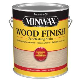 Minwax 711520000 Interior Wood Stain, Simply White, Liquid, 1 gal