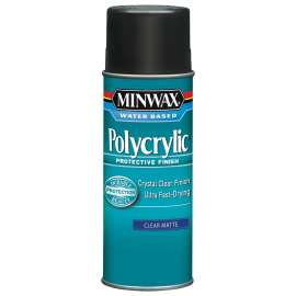 Minwax Polycrylic 366660000 Protective Finish, Matte, Liquid, 11.5 oz, Aerosol Can