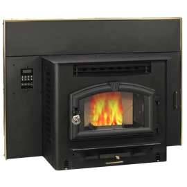 US STOVE 6041I Corn and Pellet Fireplace Insert Stove, 27-3/4 in W, 31 in D, 23-3/4 in H, 2200 sq-ft Heating, Steel