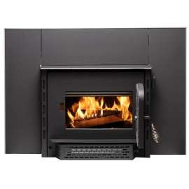 ASHLEY AW1820E Wood Stove Insert, Plate Steel, Metallic Black