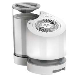 VORNADO EV100 Series HU1-0048-43 Evaporative Humidifier, 120 V, 14 W, 2-Speed, 300 sq-ft Coverage Area, 1 gal Tank