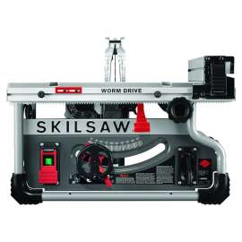 SKILSAW SPT99T-01 Portable Worm Drive Table Saw, 120 VAC, 15 A, 8-1/4 in Dia Blade, 5/8 in Arbor, 5300 rpm Speed