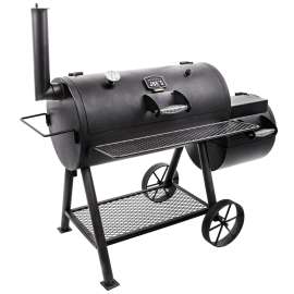 Oklahoma Joe's 15202037 Offset Smoker, Steel Cooking Surface, Charcoal, Pellet, Wood, Steel, Black