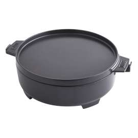 Weber 8859 Dutch Oven, 13.19 in L, 16.68 in W, 7.25 qt Capacity, Cast Iron, Black