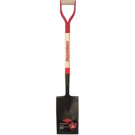 RAZOR-BACK 46201 Border Spade, 7 in W Blade, Steel Blade, Wood Handle, D-Grip Handle, 28 in L Handle