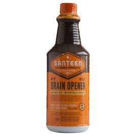SANTEEN 200-6 Drain Opener, Liquid, Brown, Distinct, 32 oz