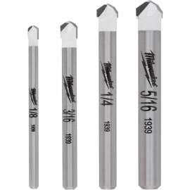Milwaukee 48-20-8998 Drill Bit Set, 4-Piece, Carbide