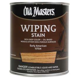 Old Masters 11704 Wiping Stain, Early American, Liquid, 1 qt, Can