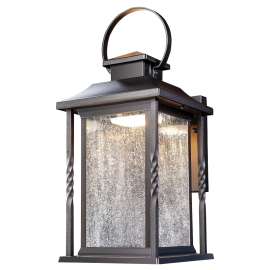 Heath Zenith HZ-4610-BK Decorative Motion Sensing Light, 120 VAC, Integrated LED Lamp, 500 Lumens Lumens, Metal Fixture